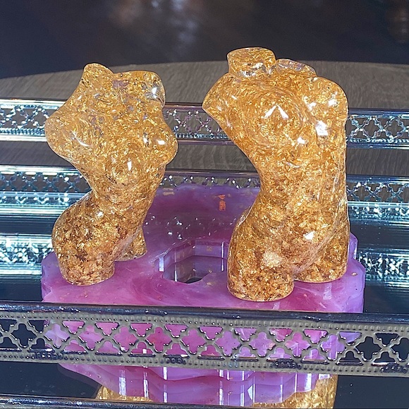 Other - Gold Nude Woman Body Mini Statue Resin Art